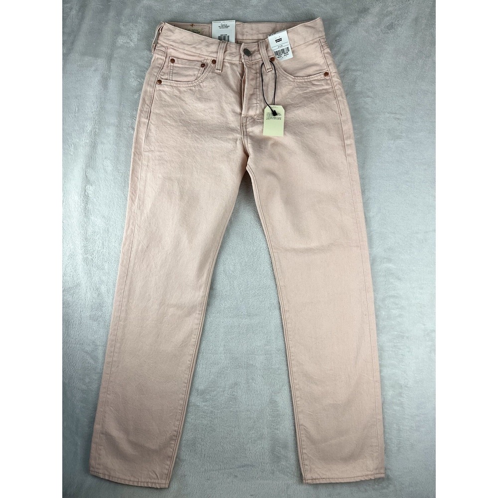 Levi's 501 Straight Jeans Men 27x30 Pink Fresh Regular Fit Button Fly NWT